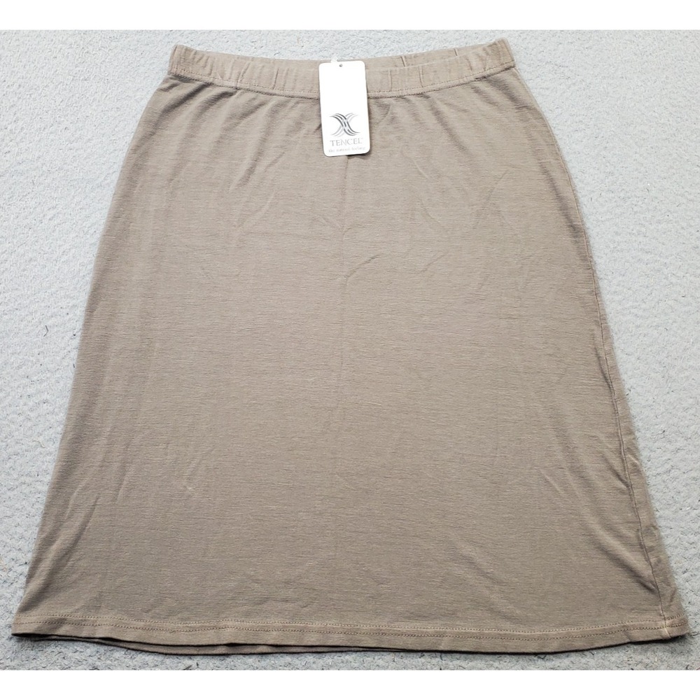 The Territory Ahead A-Line Skirt Women Large Brown Stretch Elastic Waist Pull-On